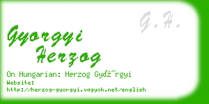 gyorgyi herzog business card